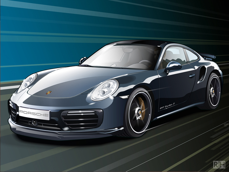 Auto-illustratie Porsche 911