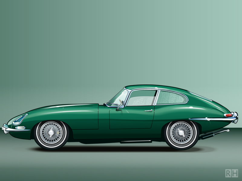 Car-illustration Jaguar E-type