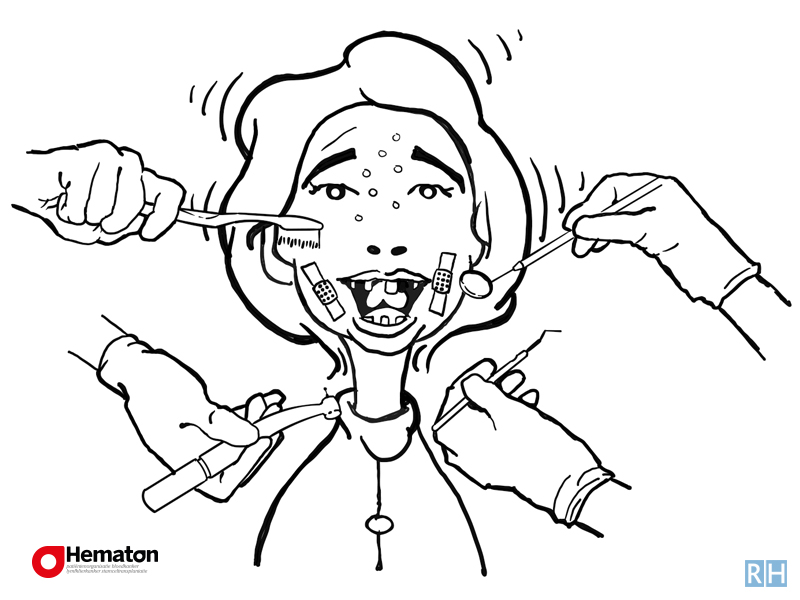 cartoon-illustratie, Hematon patiëntenvereniging