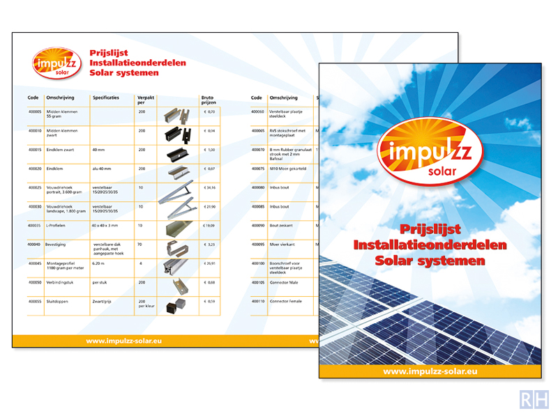 grafisch ontwerp brochure Impulz Solar