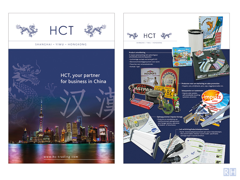 grafisch ontwerp A4-map HCT, business in China