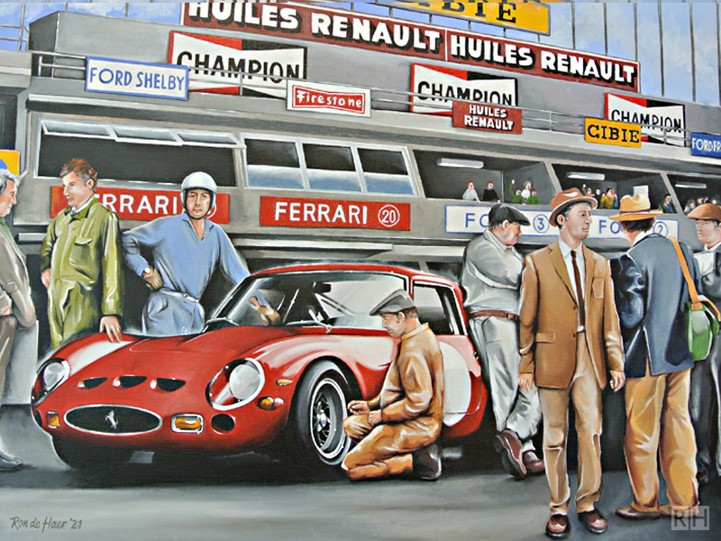 schilderij Pitsstop Le Mans