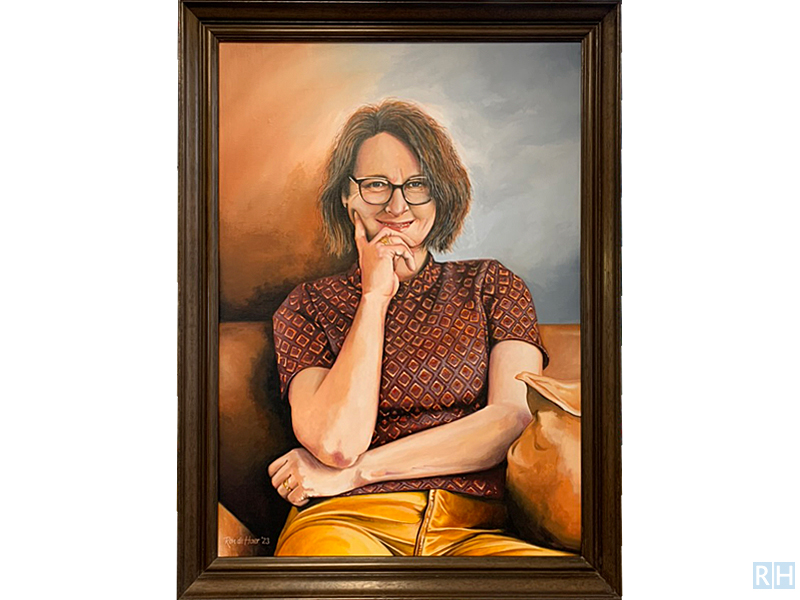Schilderij portret Ingrid